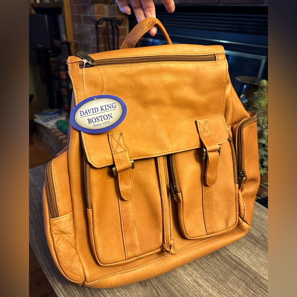 Authentic David King Leather Backpack